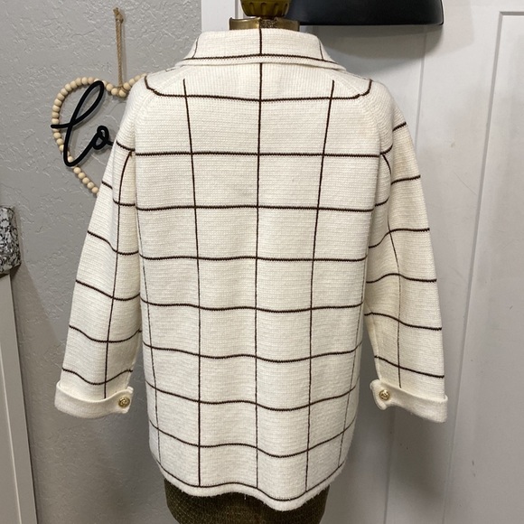 LILLY OF CALIFORNIA VINTAGE CREAM SWEATER JACKET  LARGE - Picture 13 of 16